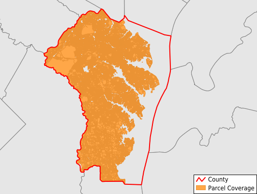 Anne Arundel County Maryland GIS Parcel Data Download Coverage