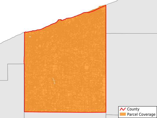 Ashtabula County Ohio GIS Parcel Data Download Coverage