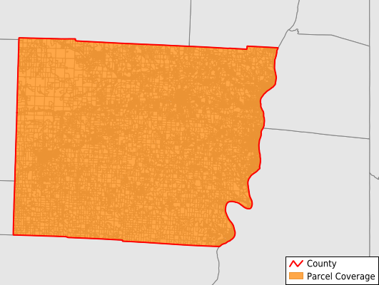 Belmont County Ohio GIS Parcel Data Download Coverage