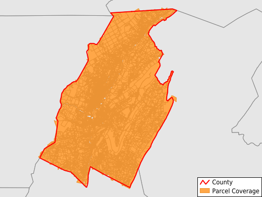Blair County Pennsylvania GIS Parcel Data Download Coverage