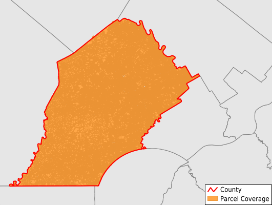 Chester County Pennsylvania GIS Parcel Data Download Coverage