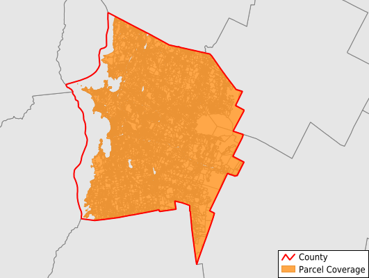 Chittenden County Vermont GIS Parcel Data Download Coverage