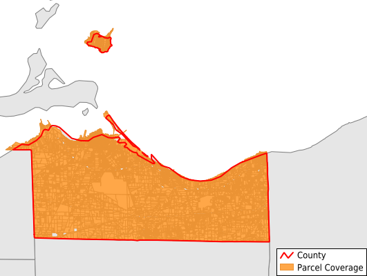 Erie County Ohio GIS Parcel Data Download Coverage