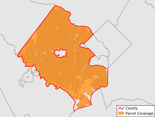 Fairfax County Virginia GIS Parcel Data Download Coverage