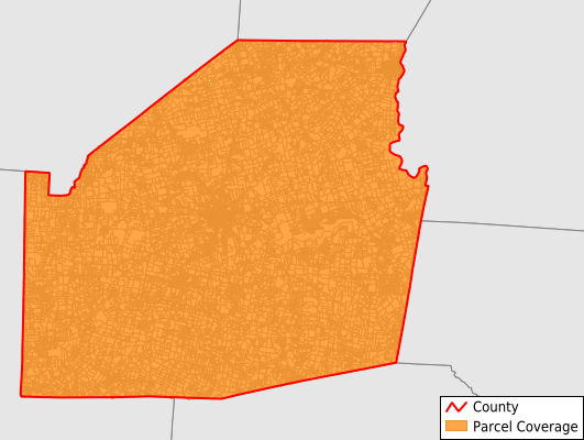 Highland County Ohio GIS Parcel Data Download Coverage