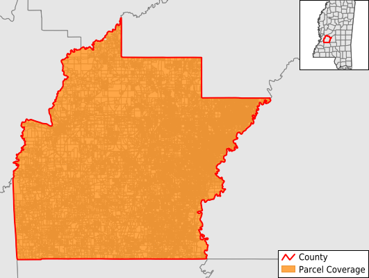 Hinds County Mississippi GIS Parcel Data Download Coverage