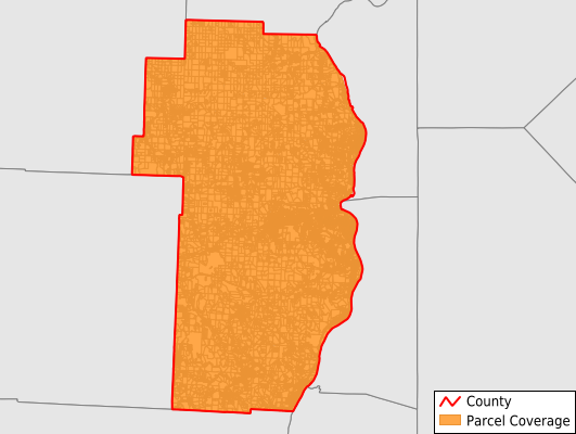 Jefferson County Ohio GIS Parcel Data Download Coverage