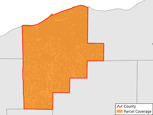 Lorain County Ohio GIS Parcel Data Download Coverage