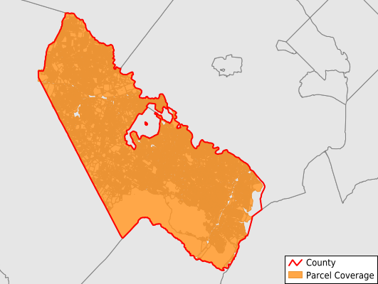 Prince William County Virginia GIS Parcel Data Download Coverage