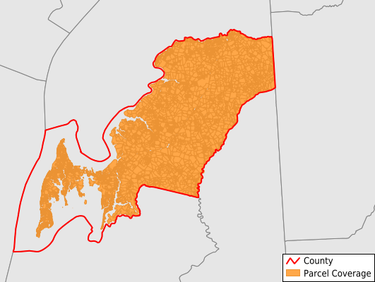 Queen Anne's County Maryland GIS Parcel Data Download Coverage