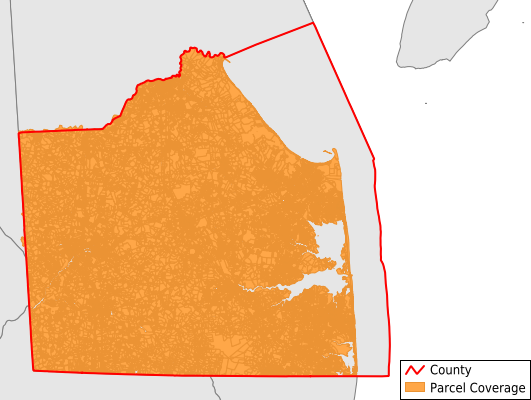 Sussex County Delaware GIS Parcel Data Download Coverage