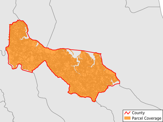 Westmoreland County Virginia GIS Parcel Data Download Coverage