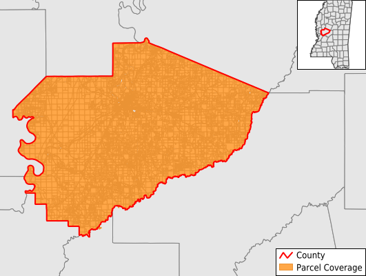 Yazoo County Mississippi GIS Parcel Data Download Coverage