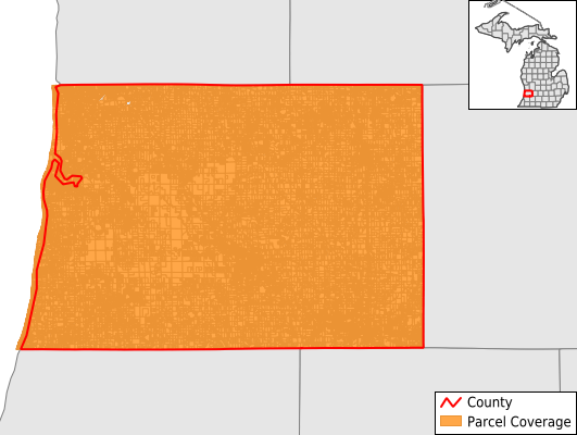 Allegan County Michigan GIS Parcel Data Download Coverage