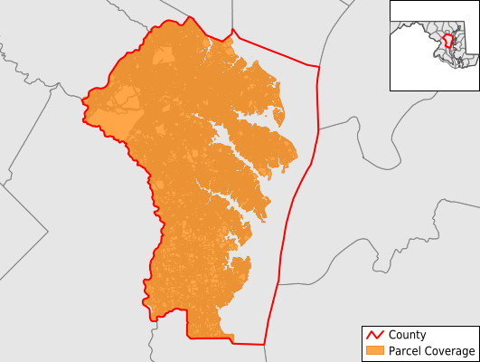 Anne Arundel County Maryland GIS Parcel Data Download Coverage