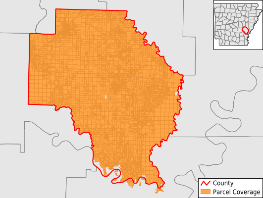 Arkansas County Arkansas GIS Parcel Data Download Coverage