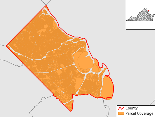 Arlington County Virginia GIS Parcel Data Download Coverage