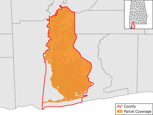 Baldwin County Alabama GIS Parcel Data Download Coverage
