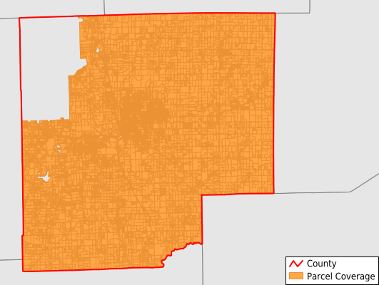 Bartholomew County Indiana GIS Parcel Data Download Coverage