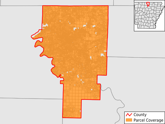 Baxter County Arkansas GIS Parcel Data Download Coverage