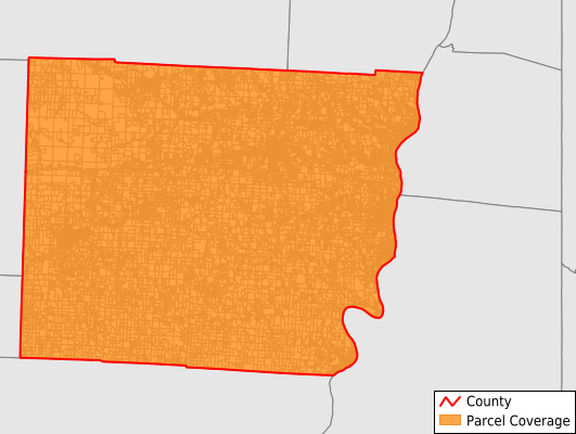Belmont County Ohio GIS Parcel Data Download Coverage