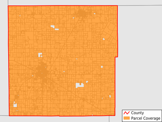Blackford County Indiana GIS Parcel Data Download Coverage
