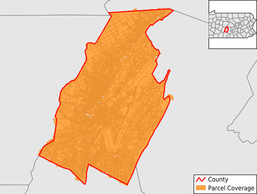 Blair County Pennsylvania GIS Parcel Data Download Coverage