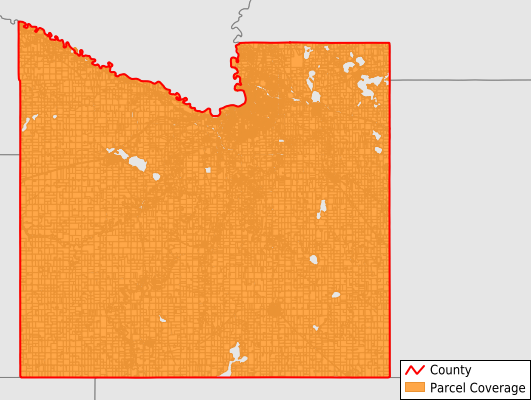 Blue Earth County Minnesota GIS Parcel Data Download Coverage