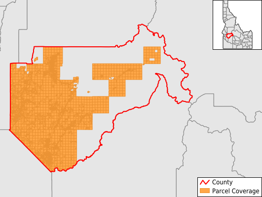 Boise County Idaho GIS Parcel Data Download Coverage