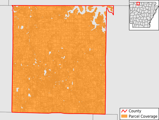 Boone County Arkansas GIS Parcel Data Download Coverage