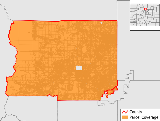 Boulder County Colorado GIS Parcel Data Download Coverage