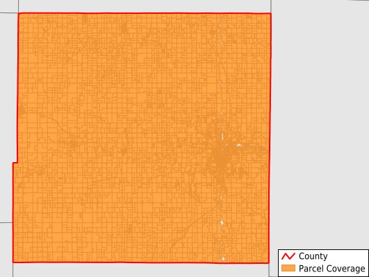 Bourbon County Kansas GIS Parcel Data Download Coverage