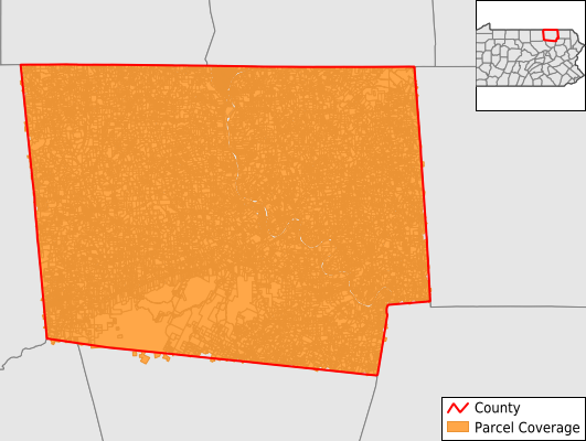 Bradford County Pennsylvania GIS Parcel Data Download Coverage