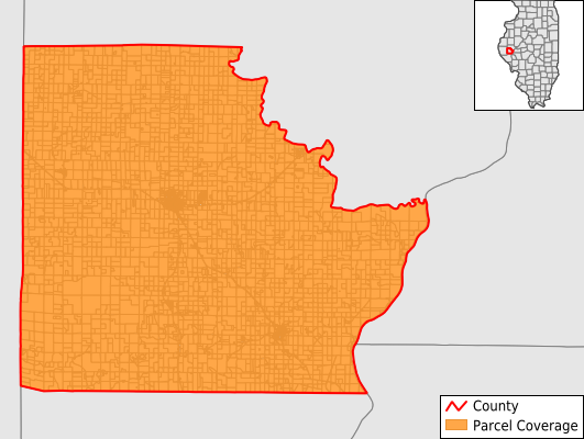 Brown County Illinois GIS Parcel Data Download Coverage