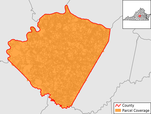 Buckingham County Virginia GIS Parcel Data Download Coverage