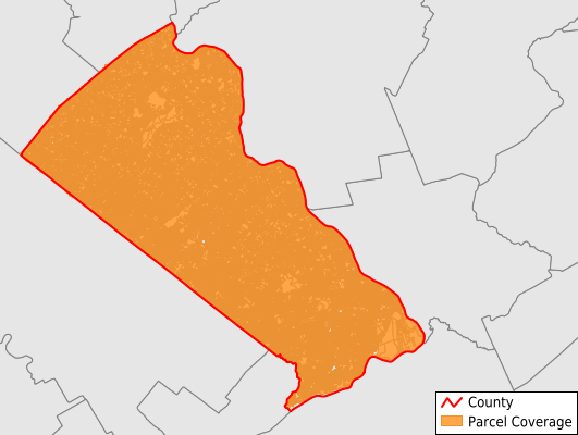 Bucks County Pennsylvania GIS Parcel Data Download Coverage
