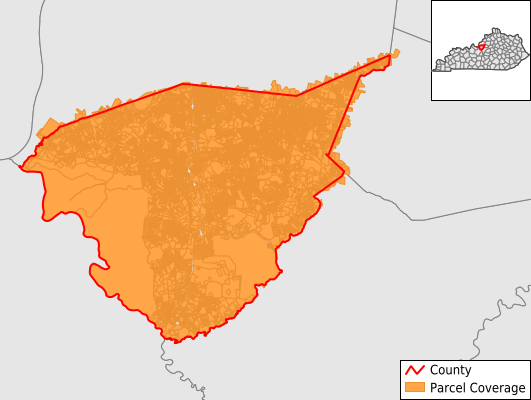 Bullitt County Kentucky GIS Parcel Data Download Coverage