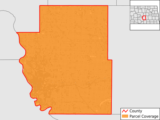 Burleigh County North Dakota GIS Parcel Data Download Coverage