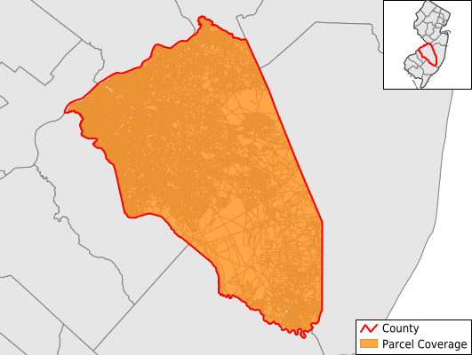 Burlington County New Jersey GIS Parcel Data Download Coverage