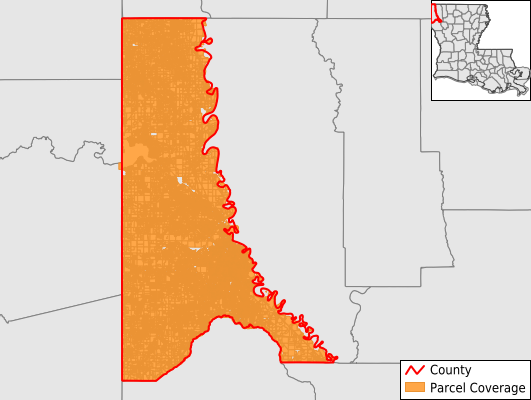 Caddo Parish Louisiana GIS Parcel Data Download Coverage