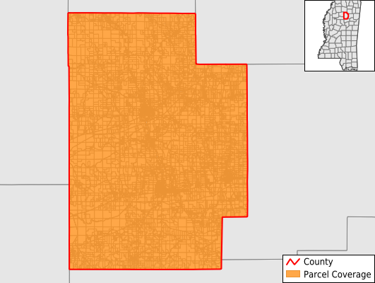 Calhoun County Mississippi GIS Parcel Data Download Coverage