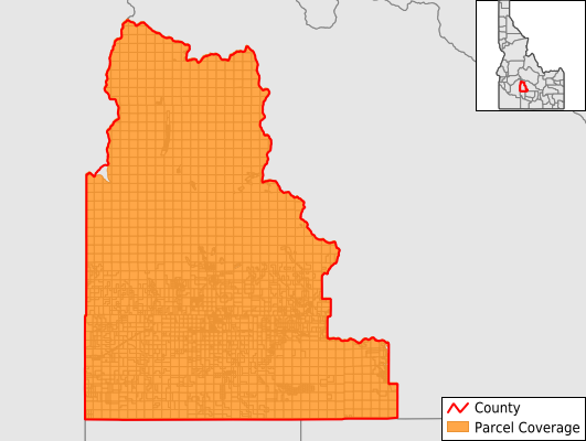 Camas County Idaho GIS Parcel Data Download Coverage