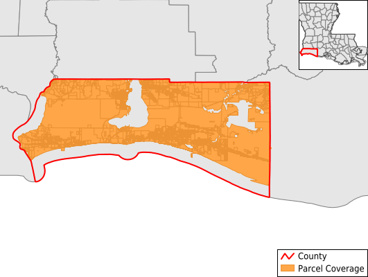 Cameron Parish Louisiana GIS Parcel Data Download Coverage