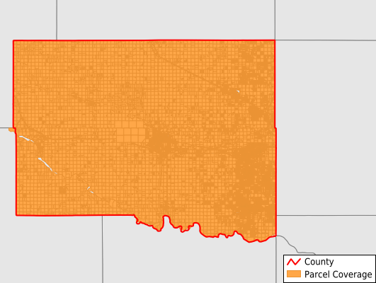 Canadian County Oklahoma GIS Parcel Data Download Coverage