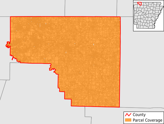 Carroll County Arkansas GIS Parcel Data Download Coverage