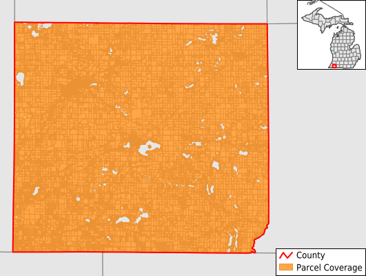 Cass County Michigan GIS Parcel Data Download Coverage