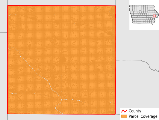 Cedar County Iowa GIS Parcel Data Download Coverage