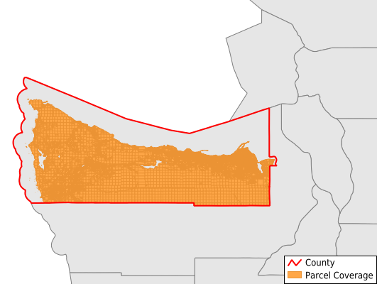 Clallam County Washington GIS Parcel Data Download Coverage