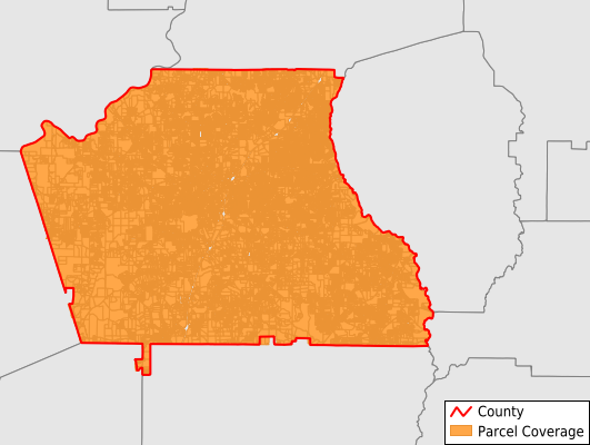 Coweta County Georgia GIS Parcel Data Download Coverage
