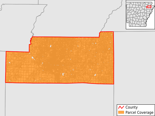 Craighead County Arkansas GIS Parcel Data Download Coverage